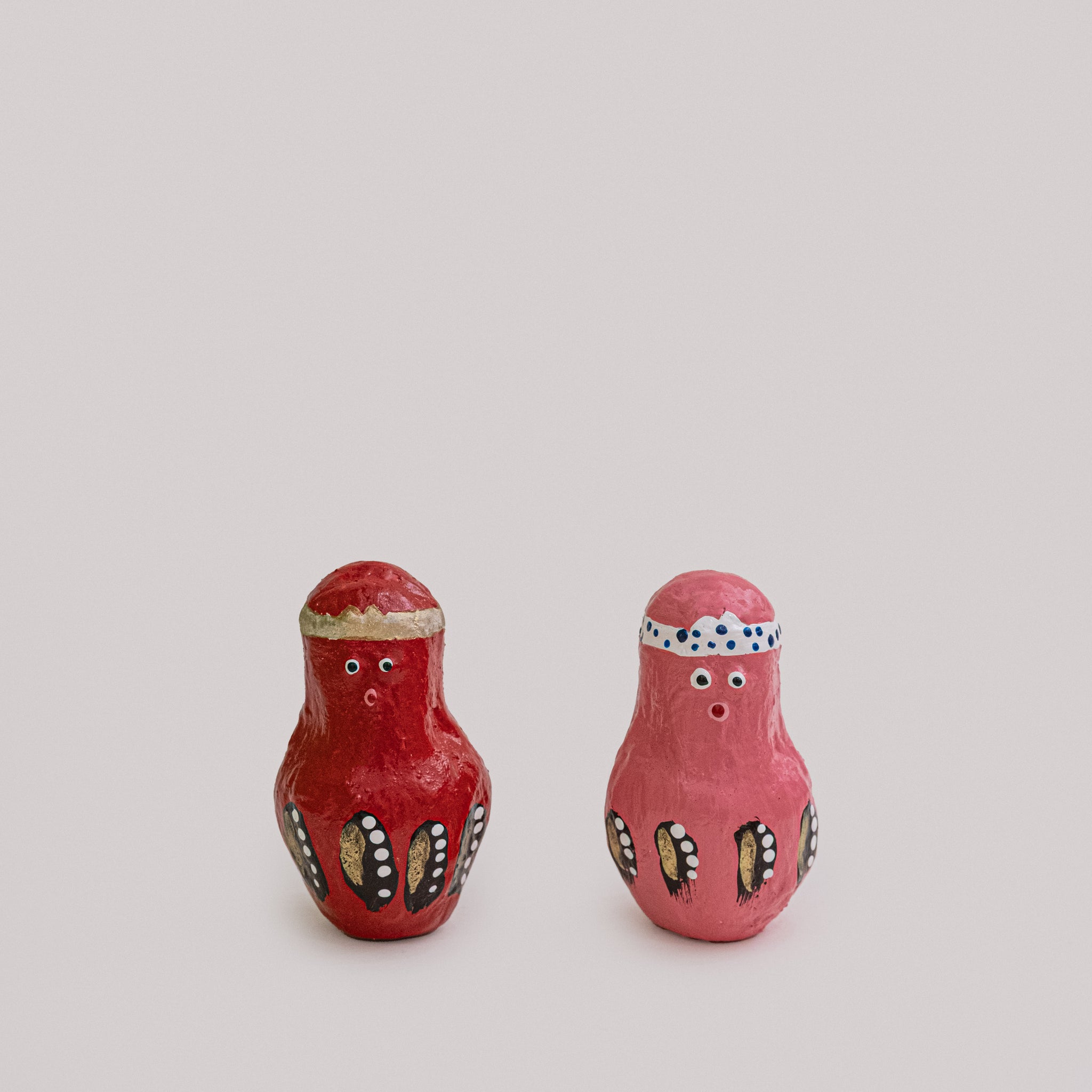 Tako-daruma Papier-mâché Figurine